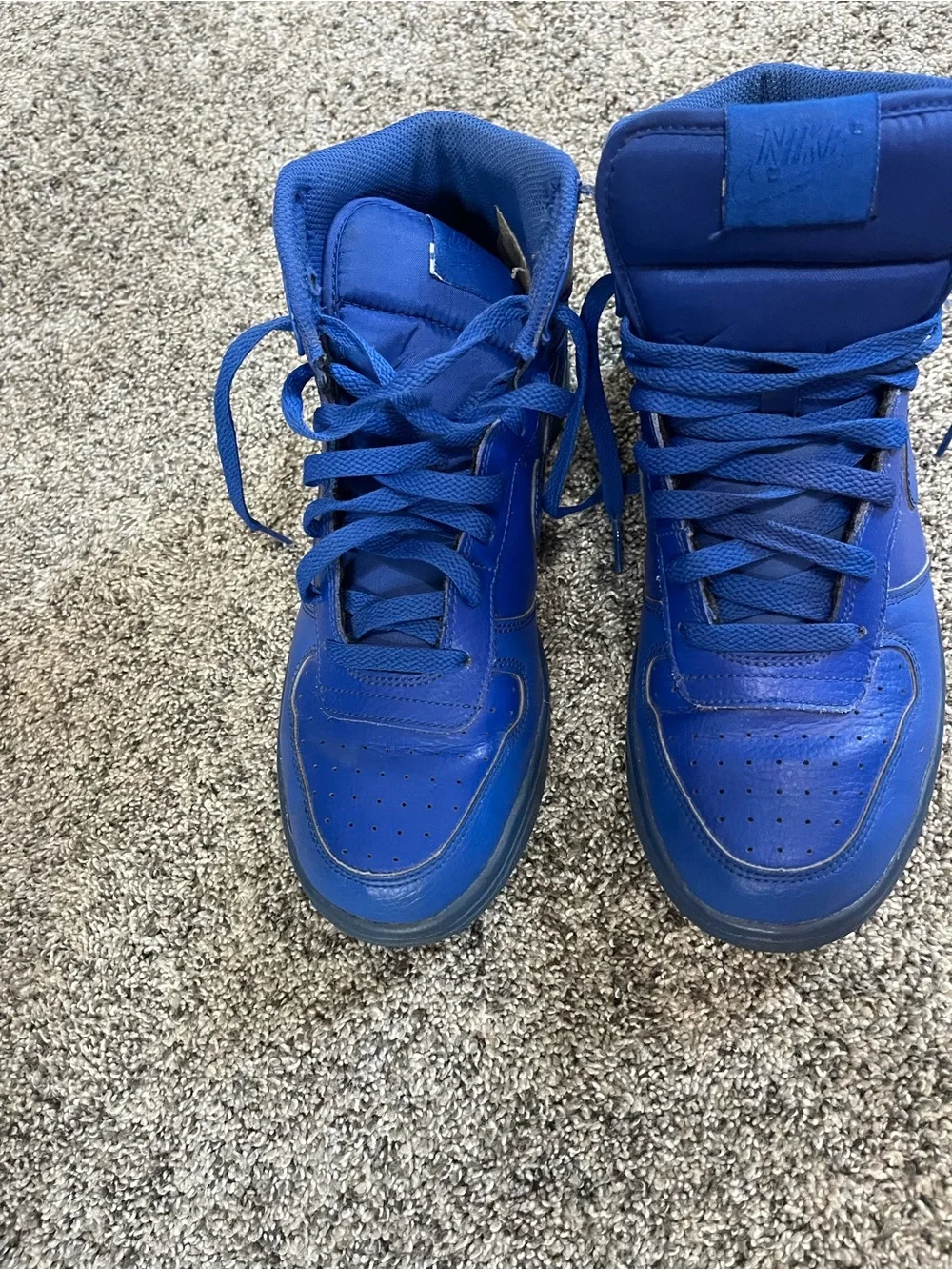Nike Men's High-Top Sneakers in Blue - Picture 2 of 5